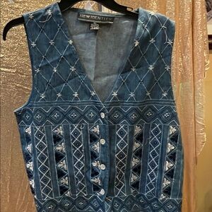 New Identity Blue Denim Vest NWOT